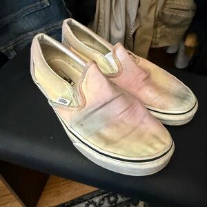 Vans Slip-On Shoes in Pink and Cream